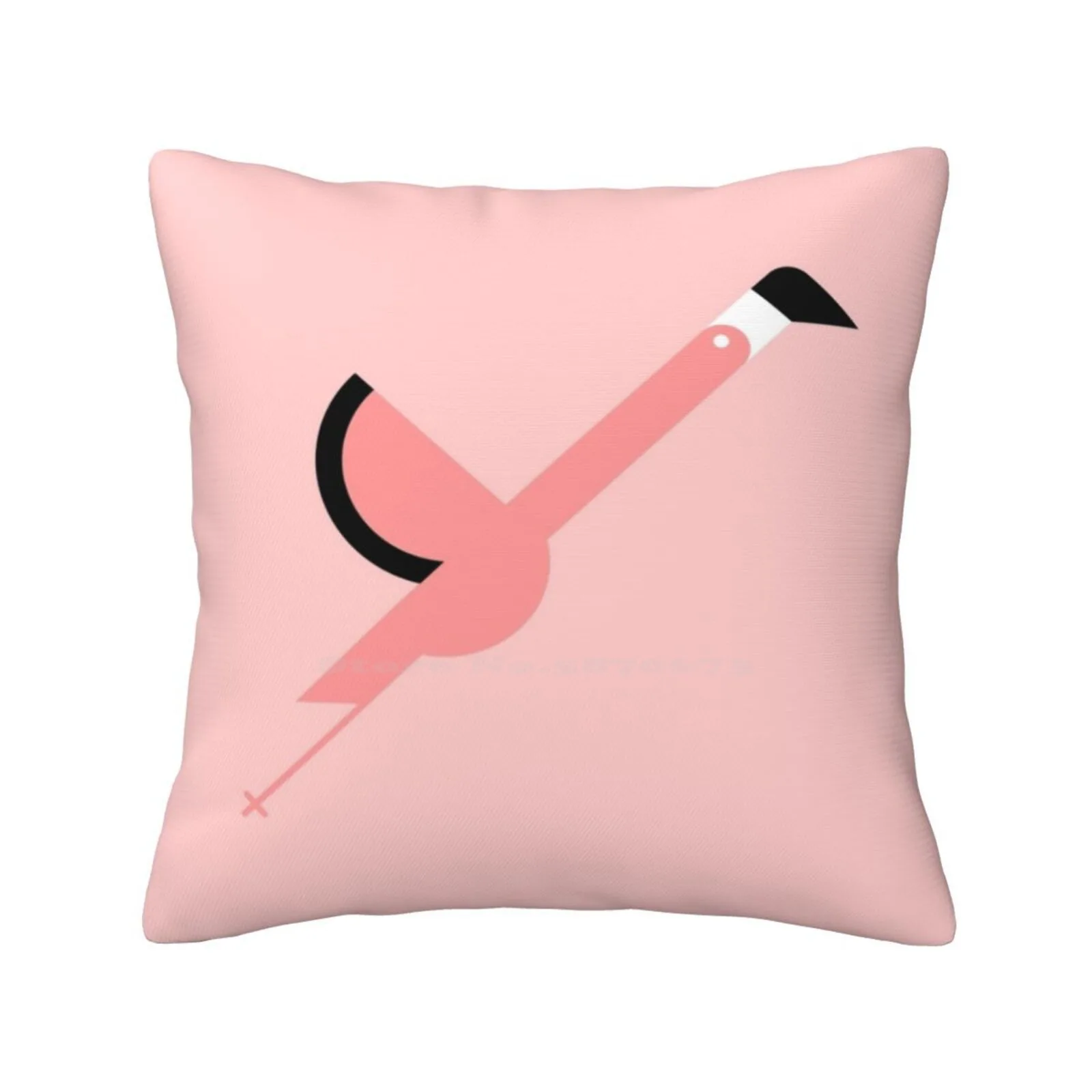 Flamingo Vector Illustration Pillow Cover Hug Pillowcase Pink Flamingo Birds Vector Salmon Ga Studio Guuske Flying