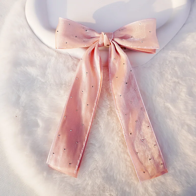 fashion Sweet Mesh Bow Ribbon Hair Clips For Women Girls Party Hair Accessories
