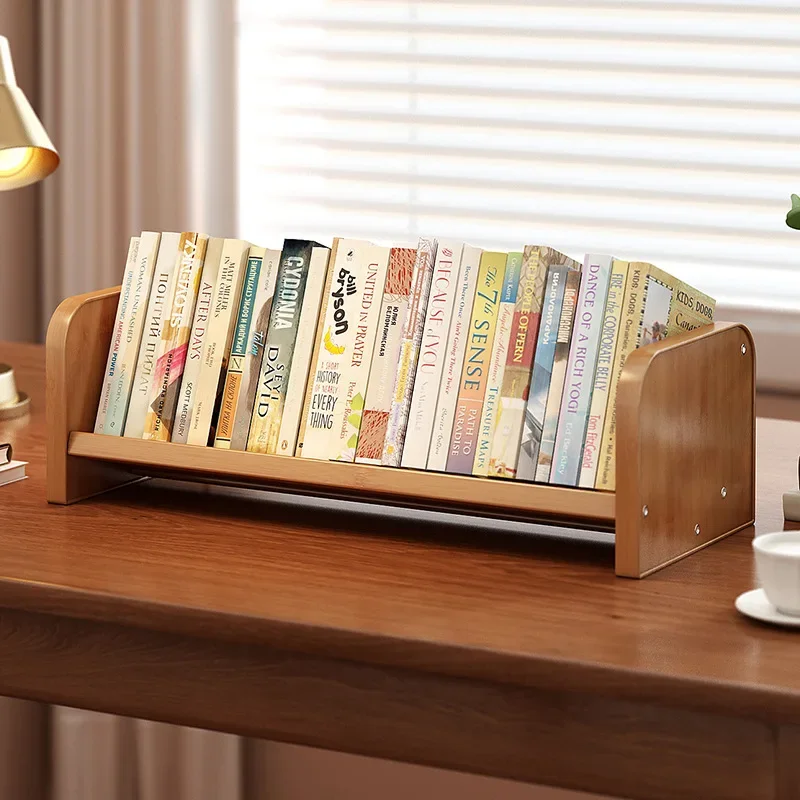 

Многофункциональная настольная полка-стеллаж из массива дерева, вертикальная, простая, маленькая, для прикроватной тумбочки, подоконника, книжный шкафчик