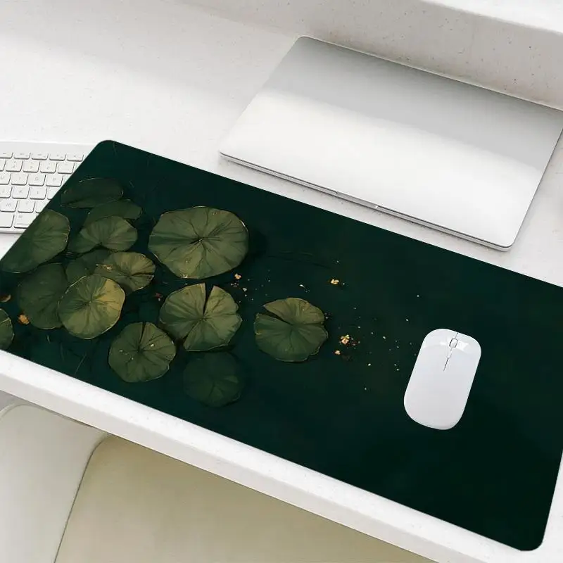 

Игровой коврик для мыши с индивидуальным узором и рюшами, нескользящая резиновая основа, настольный коврик для ПК и ноутбука