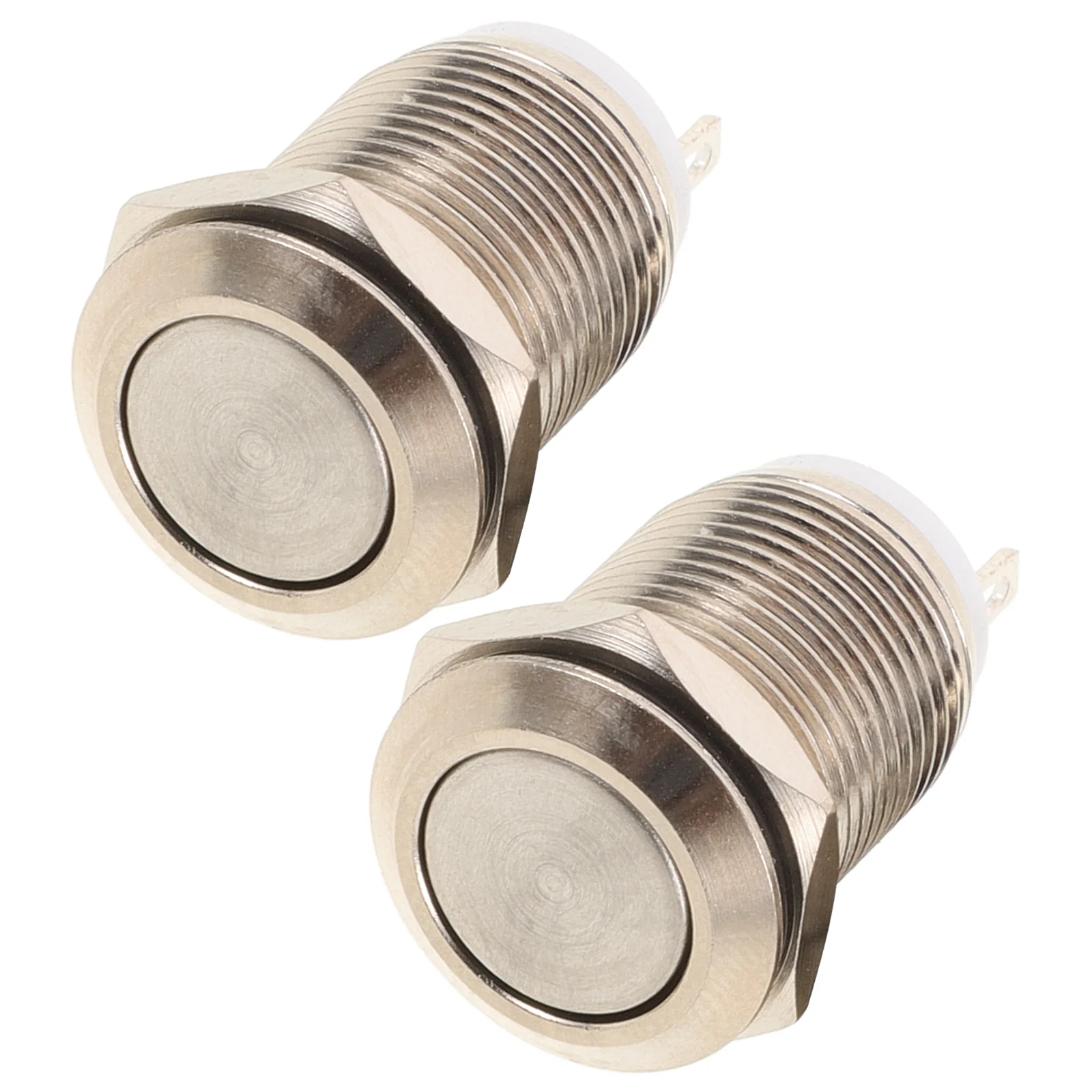 2 Pcs Doorbell Button Replacement Parts Buttons Sturdy Ringer Universal Chime Replaceable Nickel-plated Copper for Kit