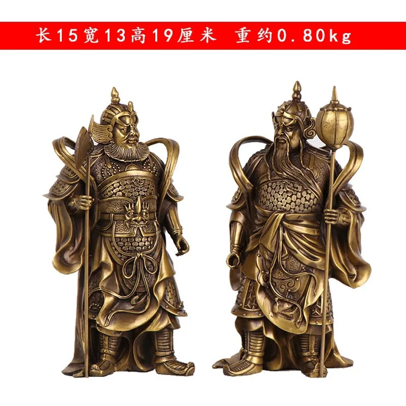 All-copper god figurines, Hengha generals, Buddha statues for Buddhist halls, door gods