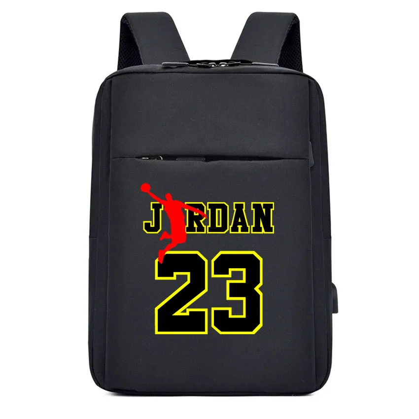 

Новая универсальная деловая сумка, перезаряжаемая через USB школьная сумка, водонепроницаемая сумка для ноутбука, JOR Letter Number 23, рюкзак с принтом, унисекс