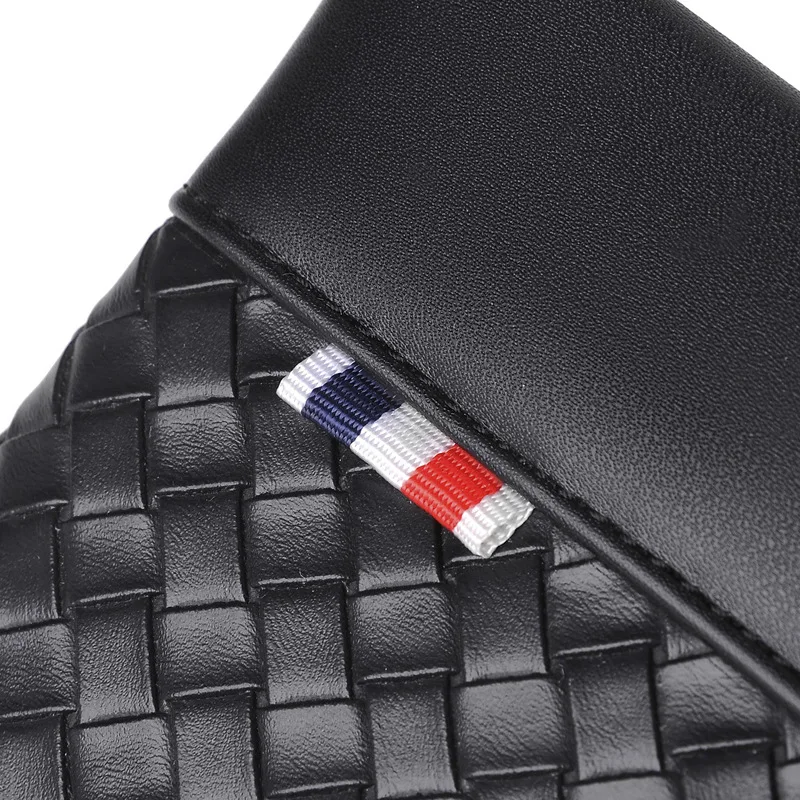 Fashion Knitting Style Soft PU Leather Men Clutch Bag Luxury Male Money Handbag High Quality Business Men Cardholder Case