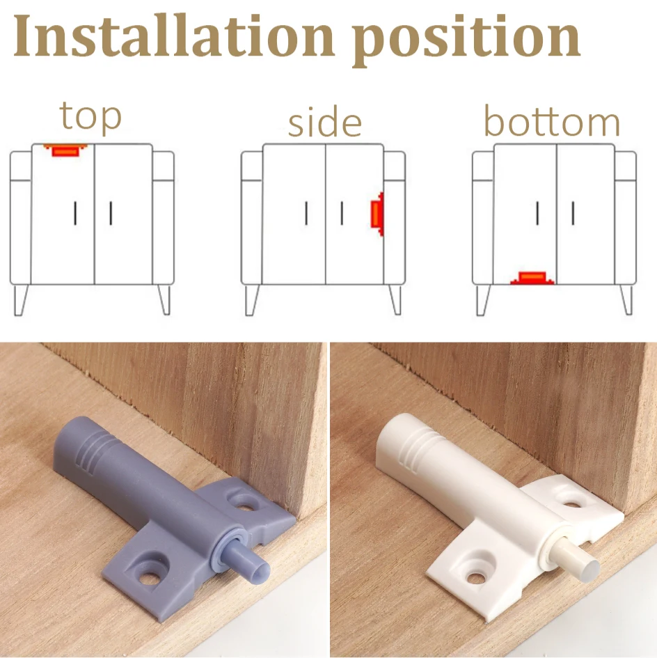 20/10/5Pcs Schrank Tür Dämpfer Puffer Weiche Leise Näher Stopper Möbel Küche Kleiderschrank Zubehör – Detail 4