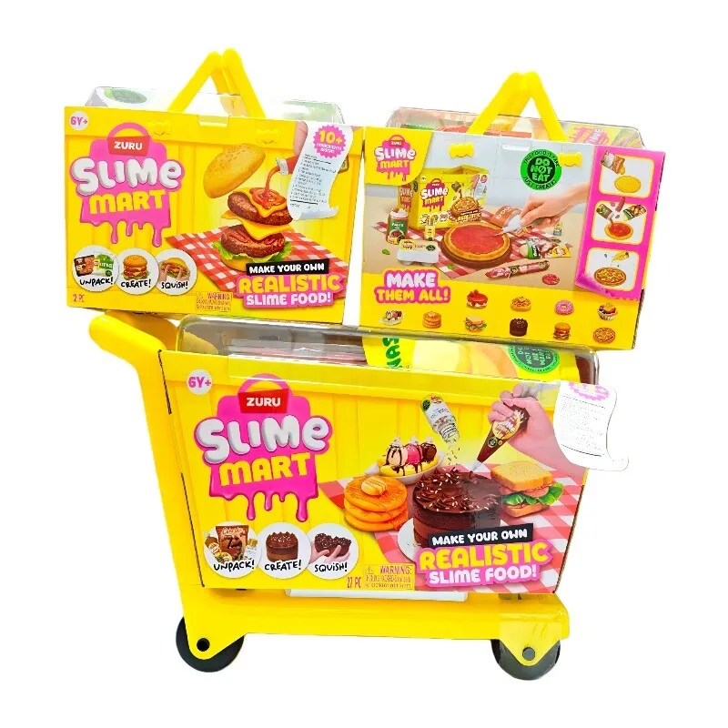 Zuru Slime Mart Handmade Shopping Cart Blind Box Making Slime Diy Food Pizza Burger Bake A Cake Play Toy Birthday Gifts view 5
