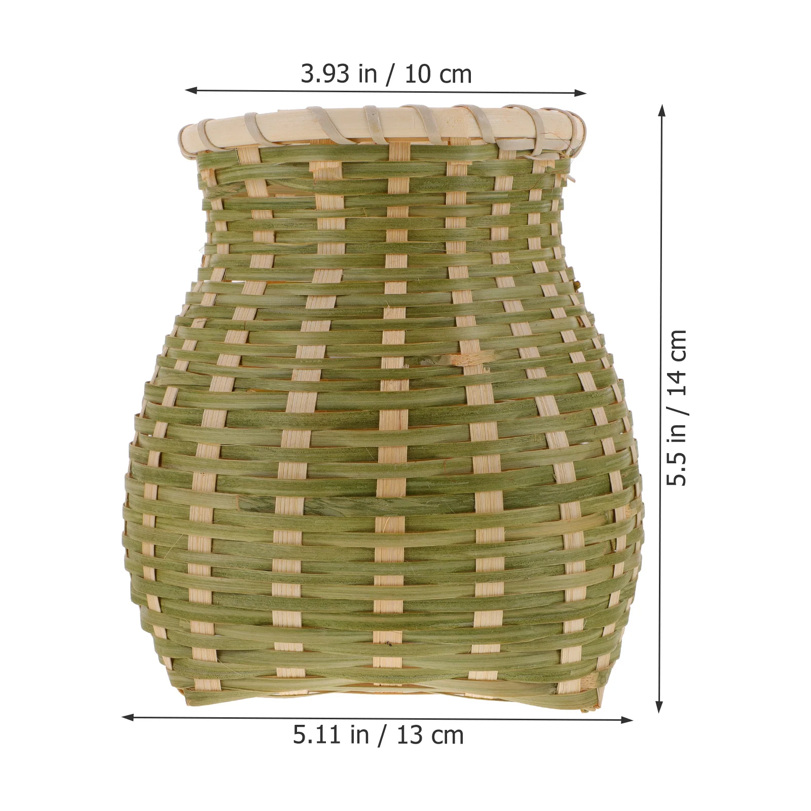 Cesta pequeña de bambú tejida a mano, cesta de almacenamiento de estilo étnico, contenedor de frutas multifuncional, regalo para decoración del hogar