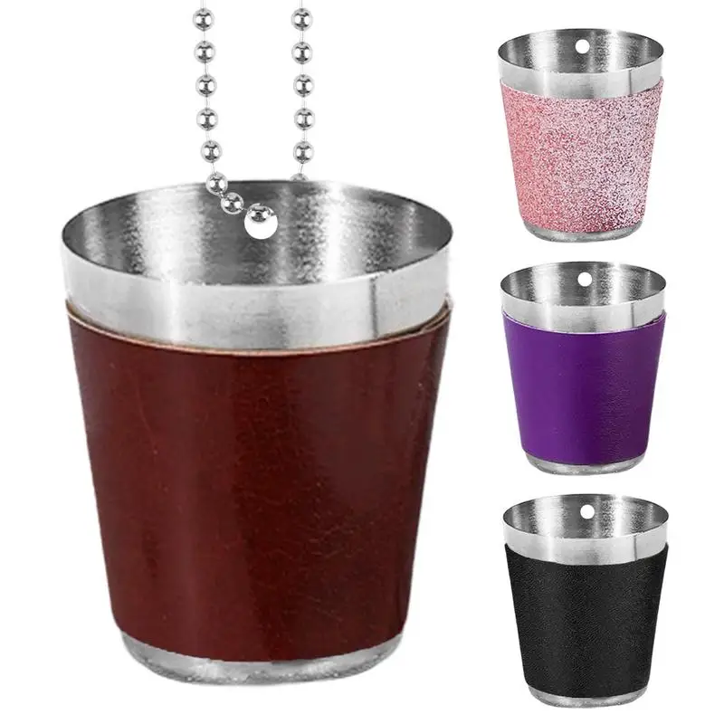 Stainless Steel Shot Glasses Stainless Steel Wine Necklace Multi-color 30ml Stemless Wine Glass Set For Coffee Juice Wine Milk