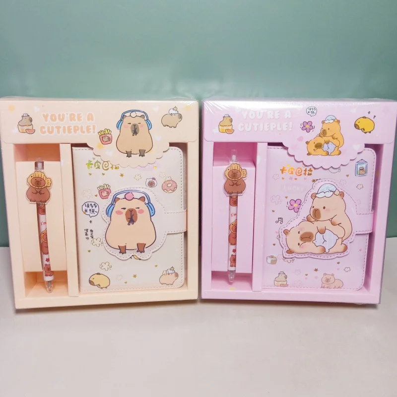 4pcs/lot Kawaii Capybara Notebook Cute Portable Note Book Diary Planner Stationery gift School Supplies