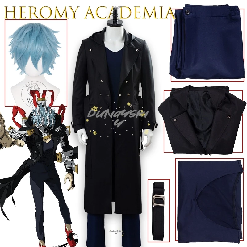 Disfraz de League of Villains Shigaraki Tomura, disfraz de mi héroe, traje de villano oscuro, chaqueta de Halloween, personaje de Anime