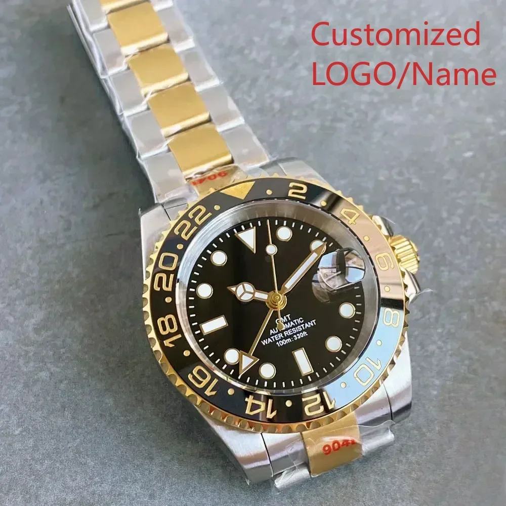 A88 Store  Automatic Mechaniacl Movement Diving Fashion Sport Watch Ceramic Bezel Sapphire Two Tone for Men Watches Customized