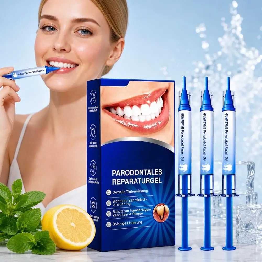 Periodontal Repair Gel For Gingival Atrophy Repair Products Deep Cleaning Whitening Teeth Premium Teeth Gum Care Gel 3pcs/box