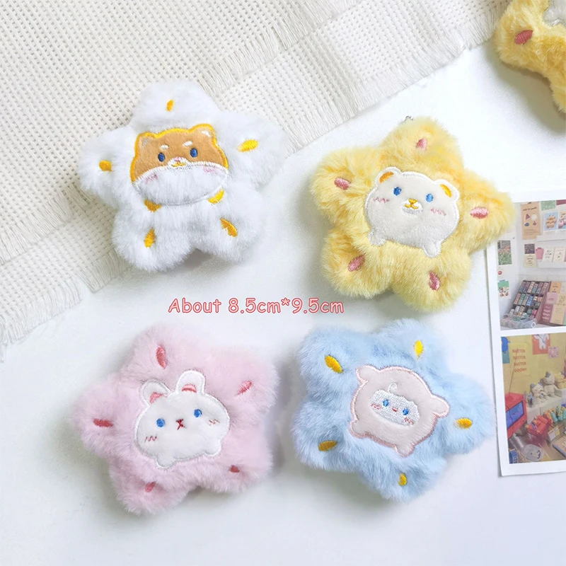 Cartoon Stars Squeak And Call Animals Plush KeyChain Stuffed Backpack Pendant Plush Toy Bag Decoration Accessories Girl Toy