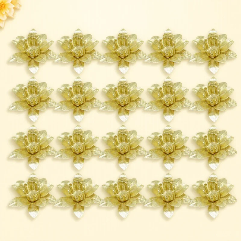 

20pcs Flower Shaped Diy Spacer Beads For Hairpin Bracelet Making Jewelry Craft Premium Loose Durable Non-Fading Shiny Unique