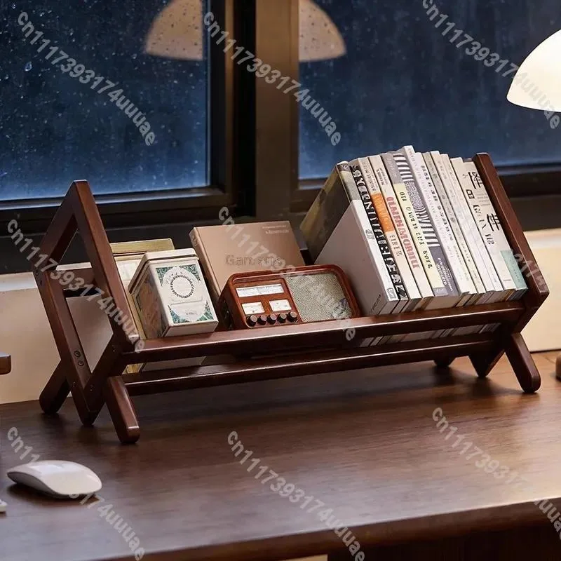 Multi Layer Desktop Bookshelf Simple Storage Shelves for Home Office Table Countertop Dining Room Living Room Organizer Rack