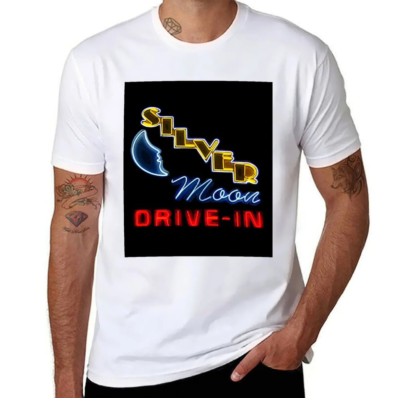 

Silver Moon Drive In T-Shirt t shirts for man cotton funny t shirts for man cotton T-Shirt