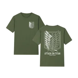 Attack On Titan Survey Corps Rival Levi Eren Yeager mikasa ackerman Vintage T-shirt Cotton Men T shirt New Tee Tshirt Women Tops