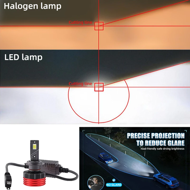 K12 Max 240W 27000LM H7 H1 H11 Led Lamp 2 Copper Tube Led Light For Car Light Fog Light H7 H4 HB3 9005 Led Headlight Bulb
