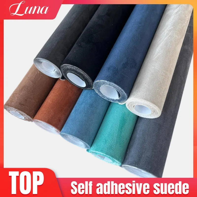 

300cm Self Adhesive Leather Suede for Car Interior Modification Door Panel Workbench DIY Suede Fabric Leathercraft Repair Patch