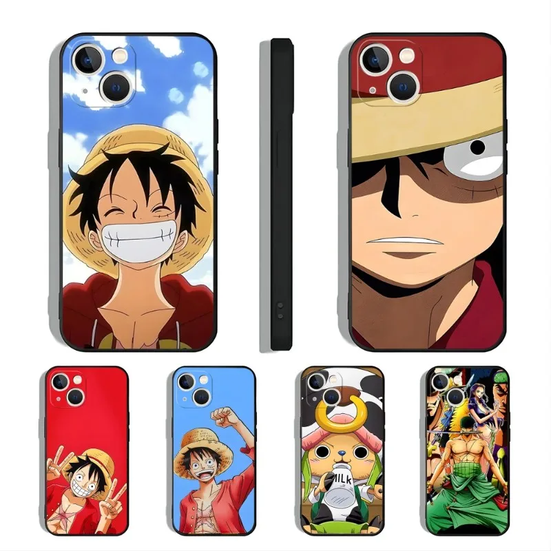 Anime O-nes P-iece Phone Case For Iphone 15 14 13 Pro Max 12 11 Xr X Xs Mini 6 7 8 Plus Se 2022 2020 High Quality Soft Silicone