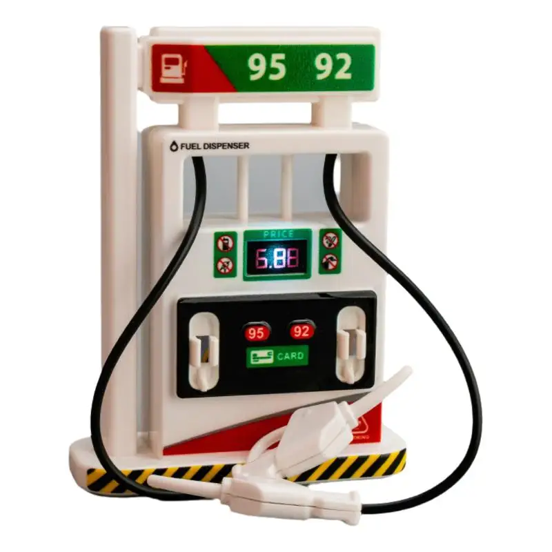 시뮬레이션된 주유소 모델이 포함된 어린이용 대화형 놀이터 장난감, 1개
