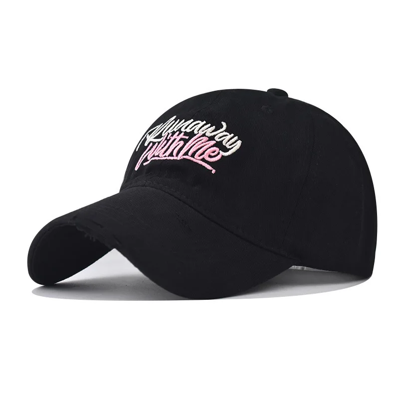 

New Cotton Vintage Washed Large Embroidered Baseball Outdoor Versatile Sweat-Absorbing Washed Cotton Golf Dad Hat