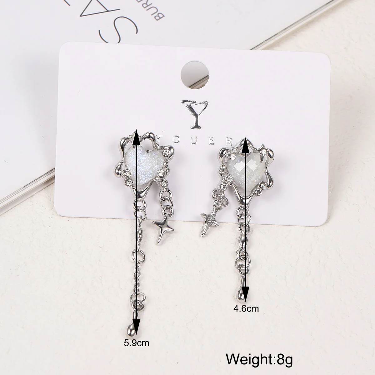 Fashion Love Tassel Star Earrings For Women Sweet Design Senior Sense of Fashion Personality Earring Party Jewelry Gifts 2025