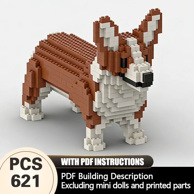 

Creators Animal Series Model MOC Building Bricks Corgi Puppy Modular Technology Gifts Holiday Assemble Children Toys Suit