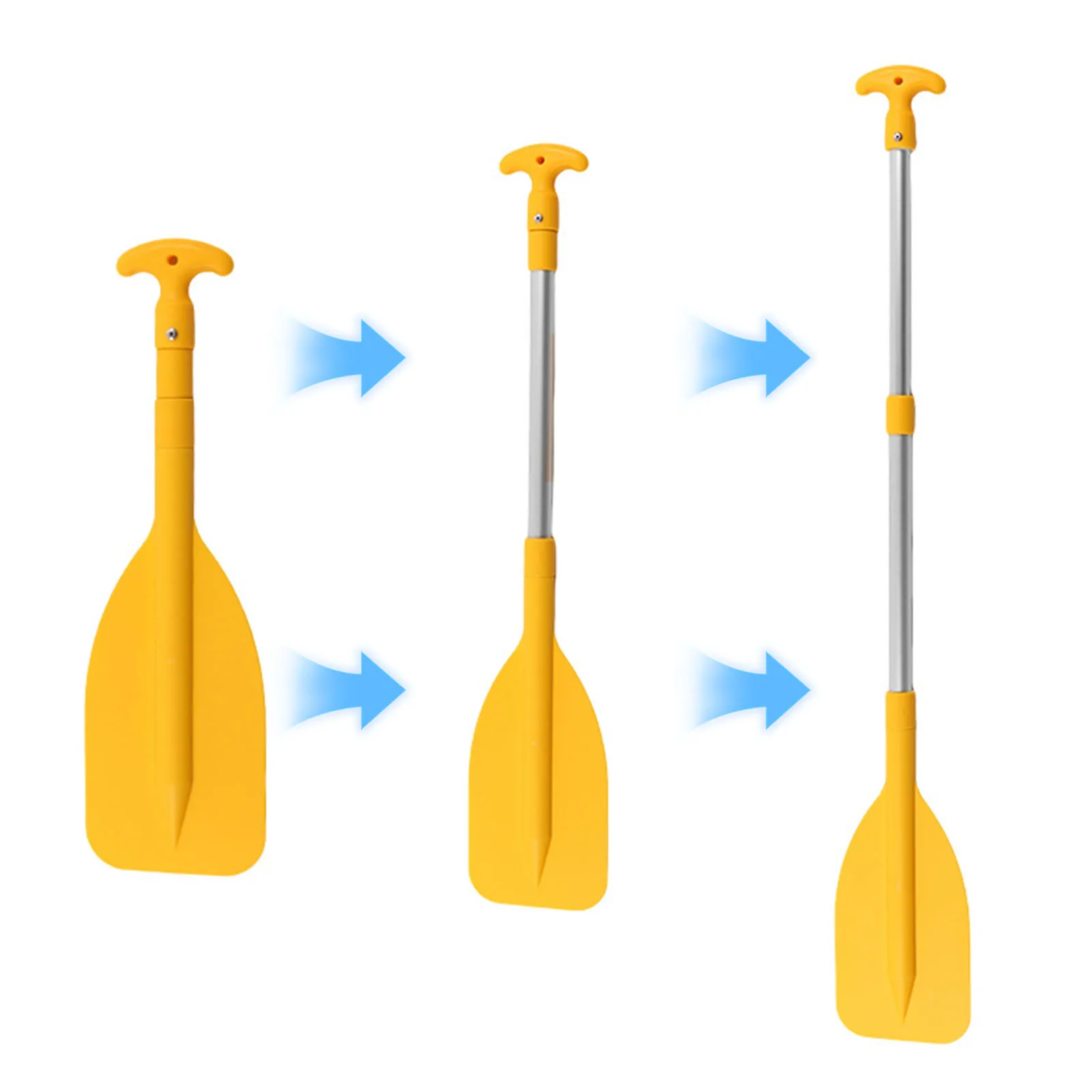 Telescoping Aluminum Kayak Paddles 53.5-108.5cm Adjustable Length Boat Rafting Paddle for Inflatable Boats Rubber Dinghy