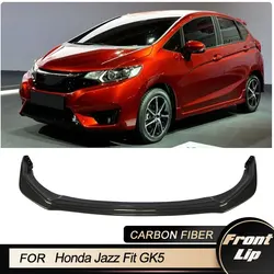 Carbon Fiber Car Front Bumper Lip Spoiler For Honda Fit GK5 2014 - 2017 Front Bumper Lip Chin Apron Splitters