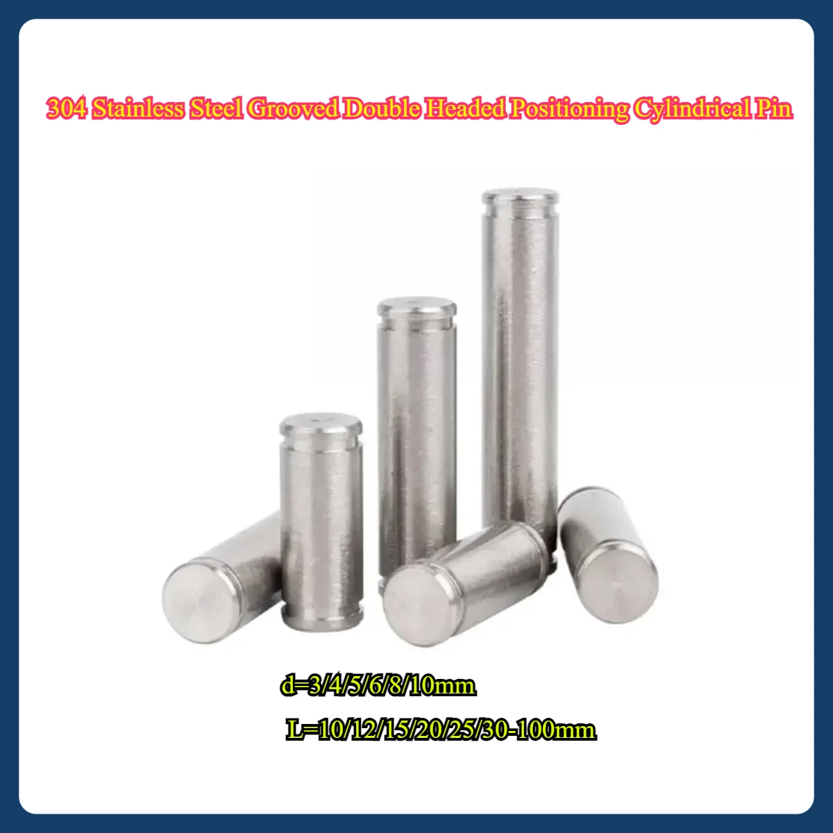 

304 Stainless Steel Grooved Double Headed Positioning Cylindrical Pin Retaining Ring