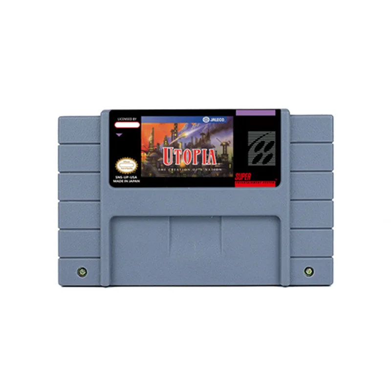 Utopia - The Creation of a Nation  RPG Game for SNES USA Version 16 Bit Retro Cart Children Gift