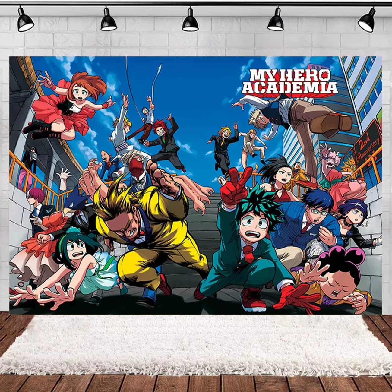 My Hero Academia Geburtstagsparty-Dekoration, Einweggeschirr, Tassenteller, Ballon-Hintergrund, Banner, Kinderbevorzugung, Babyparty-Zubehör – Detail 11