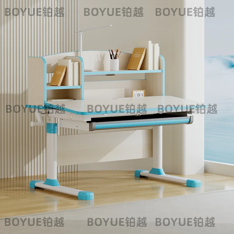 Adjustable Solid Wood Kids Study Desk and Chair Set Modern Simple Writing Table for Primary Secondary School Students view 4