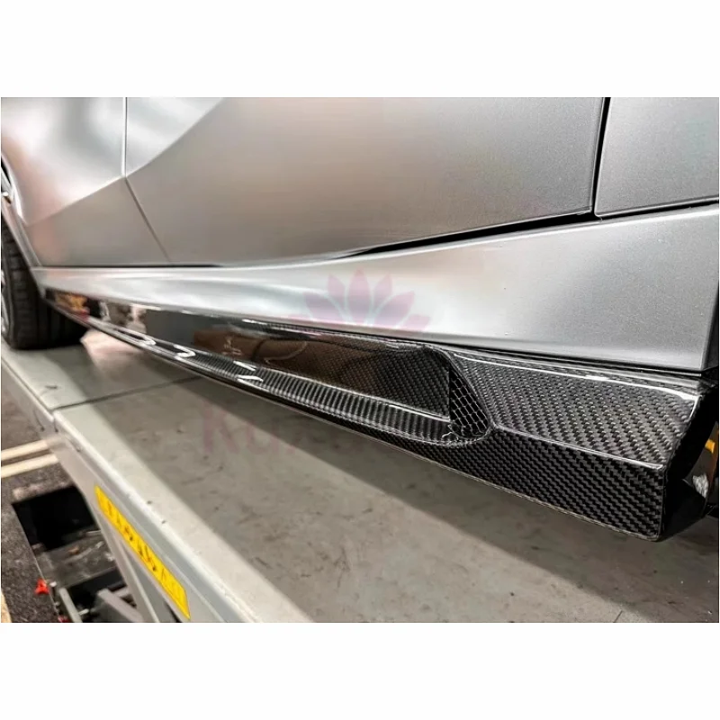 طقم تنورة جانبية على طراز LD من ألياف الكربون الحقيقية لسيارات BMW F96 X6M F96 أجزاء خارجية للسيارة تنانير جانبية أجزاء جسم السيارة F96 شفاه جانبية #6