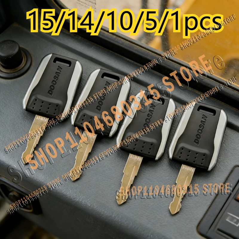 

15/14/10/5/1pcs D100-D200 F981-990 F900 Ignition Keys for Excavator Heavy Equipment Ignition Start Switch Door Lock Fit E80