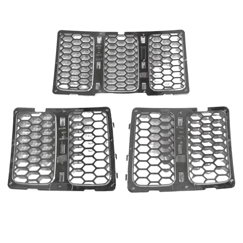 

Car Middle Mesh Grille Front Grille Inserts Trim Mesh Kit for Grand 2014-2016 Silver 68143075AB