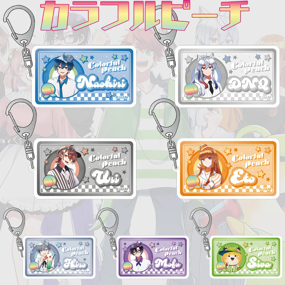 MiniWorld VTuber Colorful Peach JPAPA Noa Tattsun Yuankun Siva DNQ Uri Eto Hiro Naokiri Mofu Acrylic keychain Anime Bag pendant