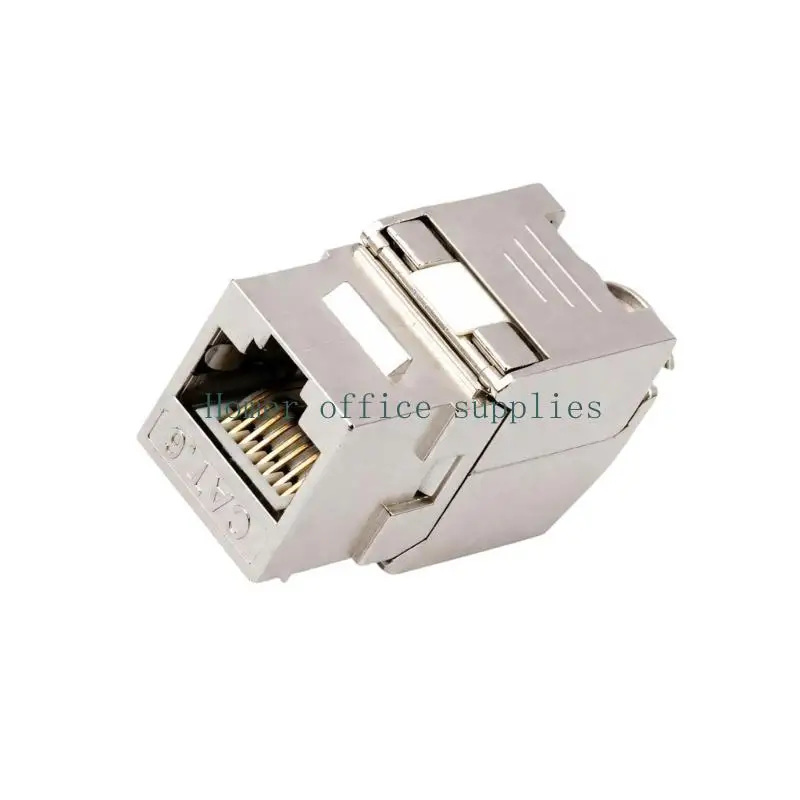 K43B RJ45 Female Coupler for Cable Layout Work, Metal Housing with 568A/568B Wiring and Ethernet Wall Outlet Use Area