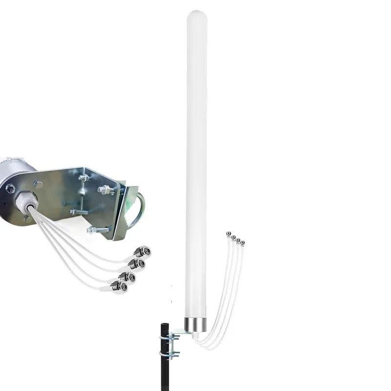 5G 4G LTE 4x4 Outdoor Omni Antenna, 8-12dbi High Gain for Long-Distance Signal Reception, Suitable for SIM Card Routers