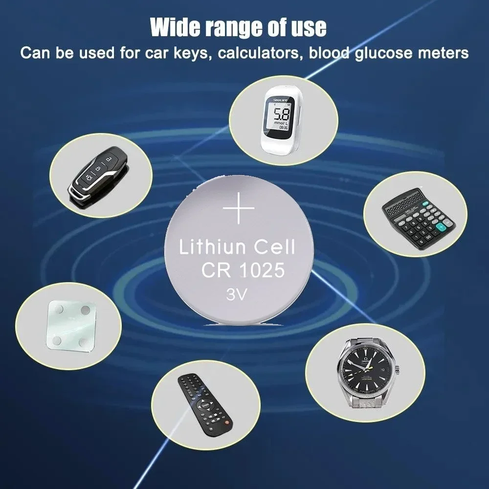 5-60PCS CR2032 3V Lithium Button Coin Cell Battery DL2032 ECR2032 BR2032 For Car Key Fob, Watch, Scale, Calculator, Motherboard