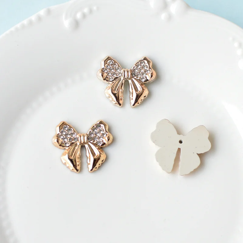 WFFNNKC 10Pcs Charm Glitter Bear Butterfly Accessories DIY Phone Hair Clip Crafts Supplies Scrapbooking Embellishment Patch