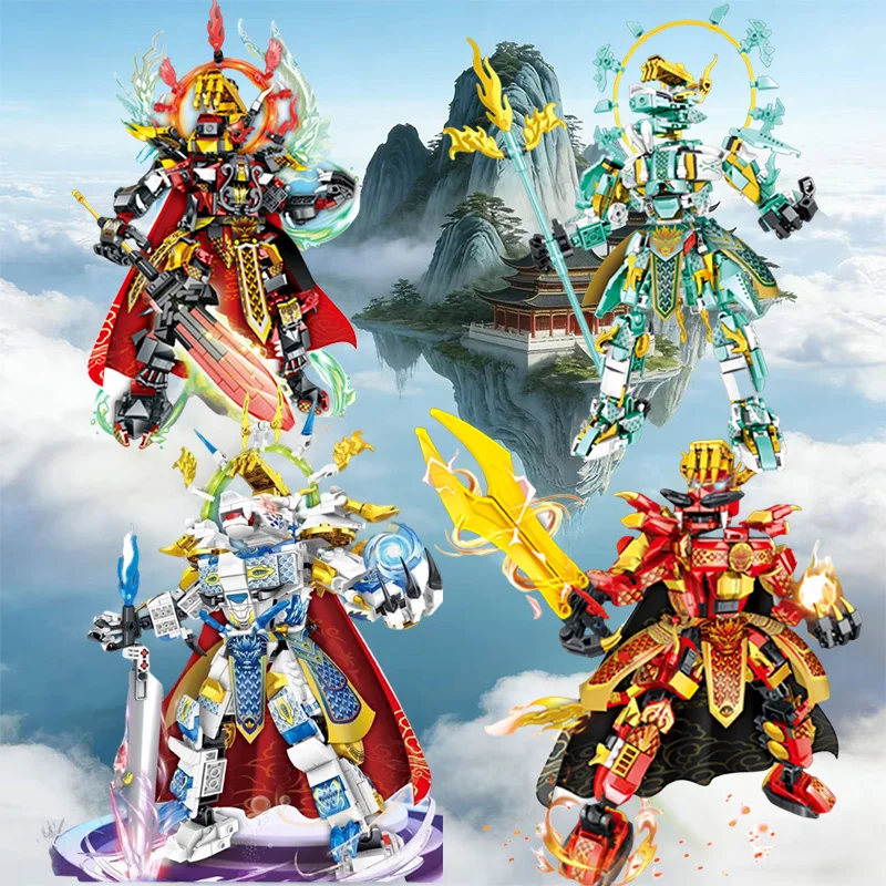 

Строительные блоки, набор строительных блоков «Король Драконов», четыре вида строительных блоков «Король Драконов»