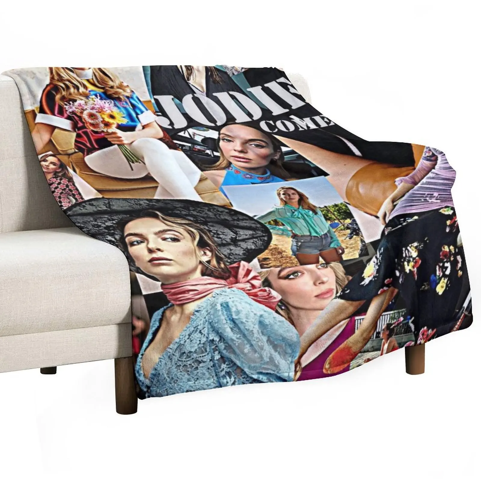 

jodie comer Throw Blanket Soft Plaid Summer Hair blankets and throws Blankets