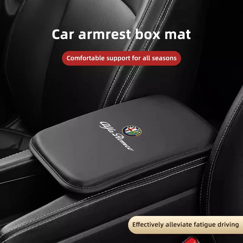 

2026 Горячая автомобильная наклейка, автомобильный подлокотник, подушка, защитная накладка на подлокотник для Alfa Romeo Giulia Stelvio Giulietta 156 159 147 Mi