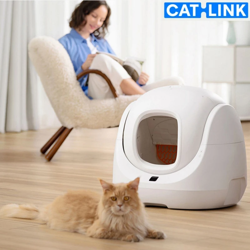 CATLINK Self Cleaning Litter Box Automatic Toilet for Cats Large Closed Sandbox Cat Pet Smart Items Arenero Gato Cerrado Cat WC