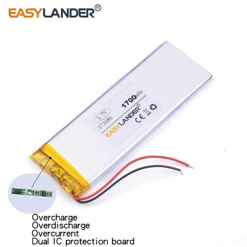 3 шт./лот 3,7 В 373689   1700 мАч литий-ионный литий-полимерный аккумулятор для китайского смартфона Note5 Clone n9200 MTK Android