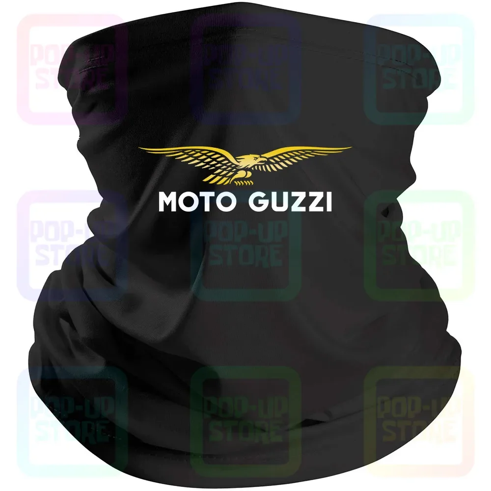 Moto Guzzi Italia Retro antik pengendara sepeda motor hadiah Bandana hitam masker syal leher penutup mulut