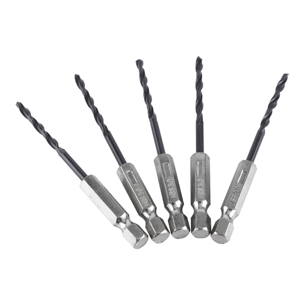 Imagem -05 - Hss Twisted Drill Bit Grupo Aço Nitreto Saw Grupo Black Ferramentas Elétricas Hex Shank mm mm mm 15 Pcs