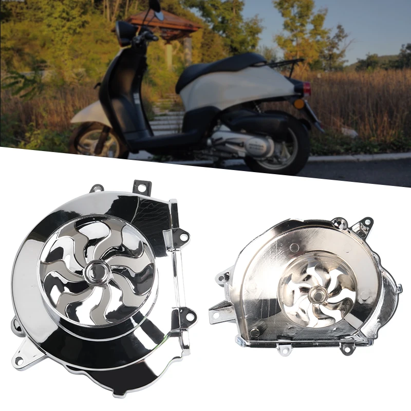 For Dio 50 DIO50 TODAY AF61 AF62 AF67 Motorcycle Scooter Chrome Fan Cover Plating Engine Cooling Cover